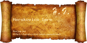Herskovics Imre névjegykártya